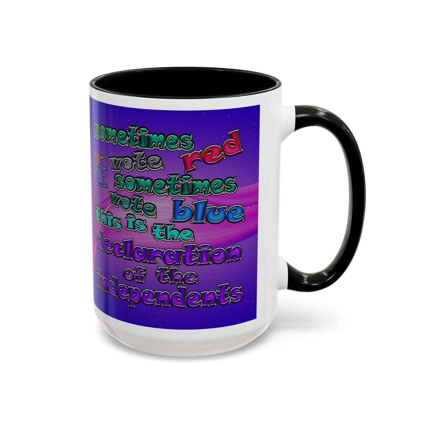 declaration of the independents - Accent Mug (purple-pink wave)