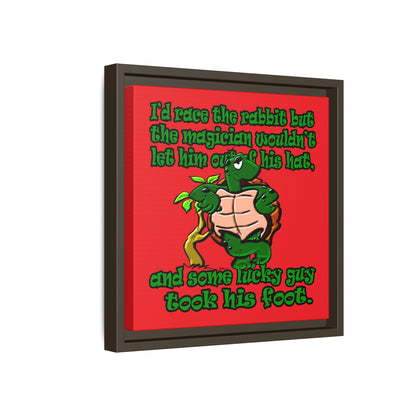 turtle race - framed canvas art (red)