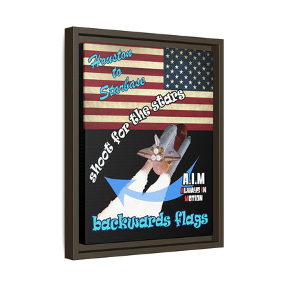 shoot for the stars - framed canvas art (black)