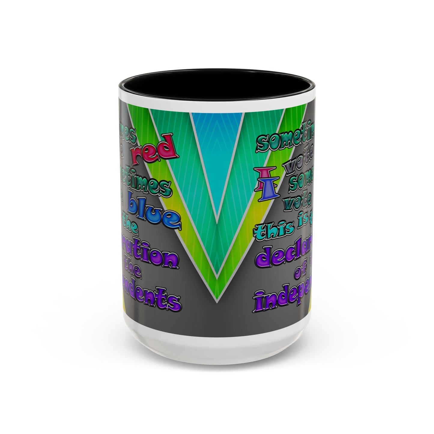 declaration of the independents - Accent Mug (rainbow split)