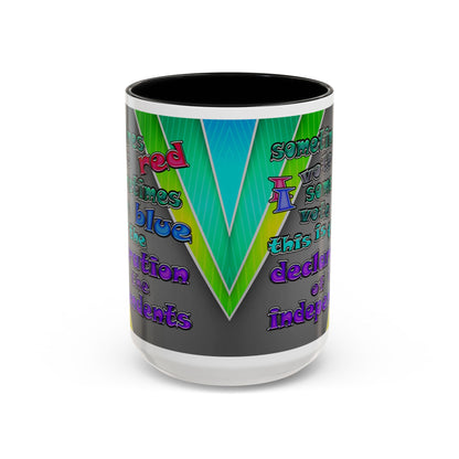 declaration of the independents - Accent Mug (rainbow split)