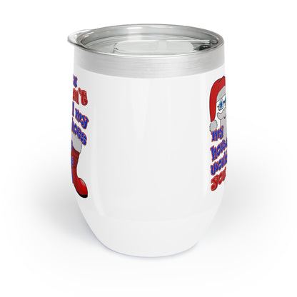 santa's shoes - Chill Wine Tumbler (white)