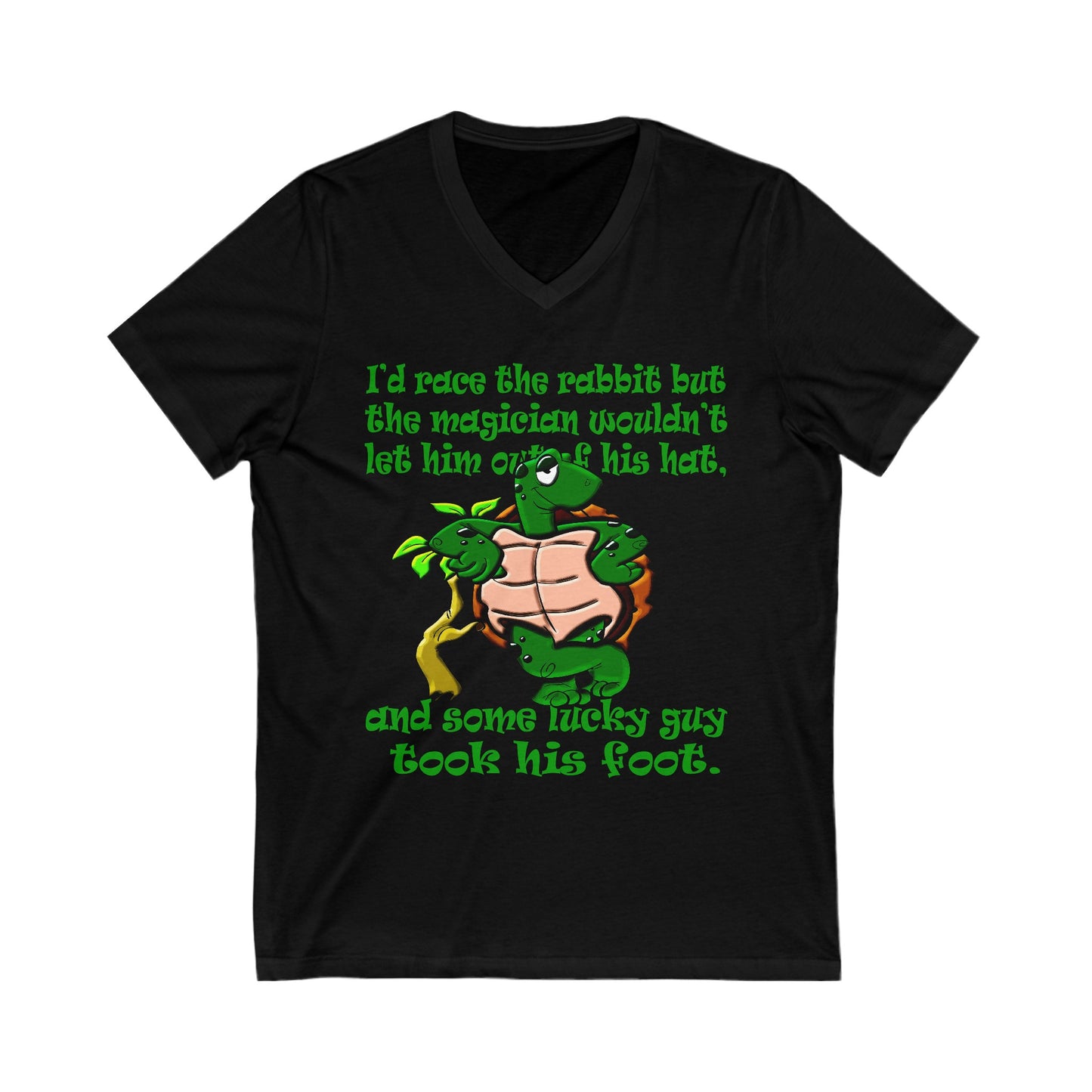 turtle race - Unisex Jersey Short Sleeve V-Neck Tee