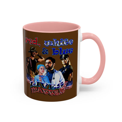 rw&b lives matter - Accent Mug (brown)
