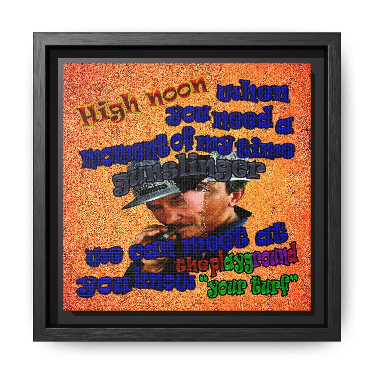 high noon - framed canvas art (burnt orange)