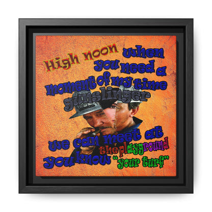 high noon - framed canvas art (burnt orange)