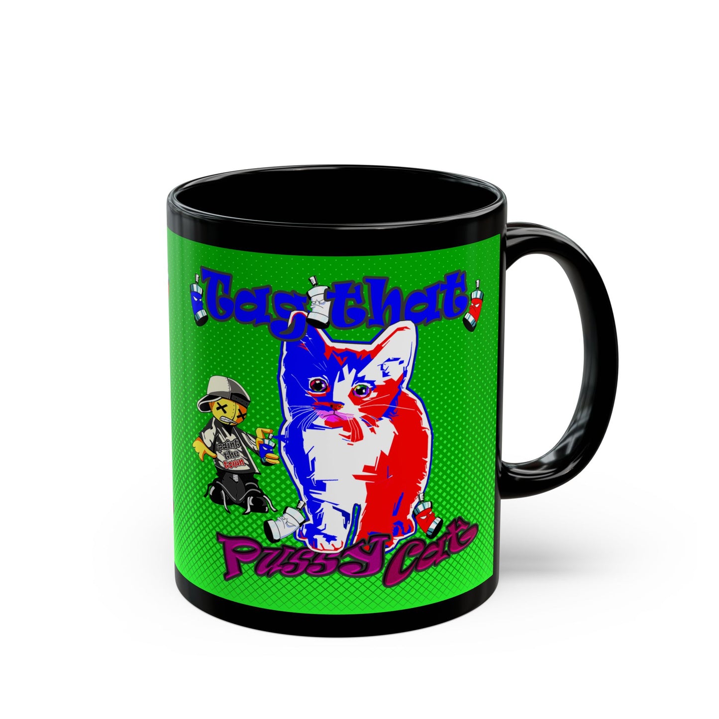 tag that - Black Mug (logo green)