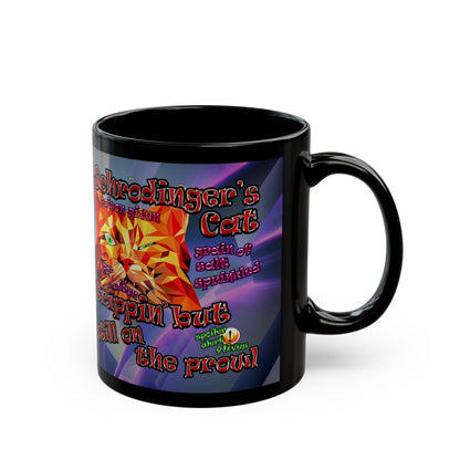 schrodinger's cat - Black Mug (grey-pink wave)