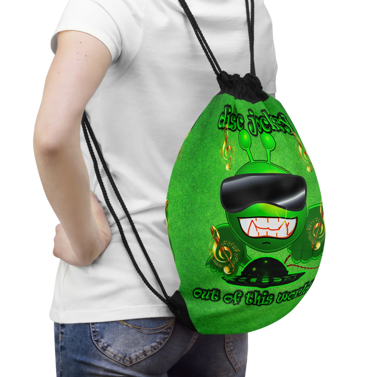 disc jockey - Drawstring Bag (green turf)