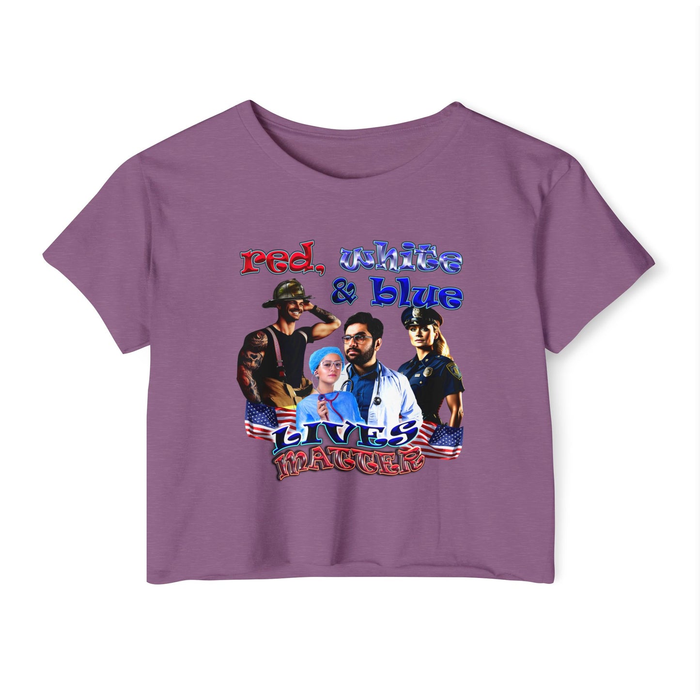 rw&b lives matter - Women's Festival Crop Top