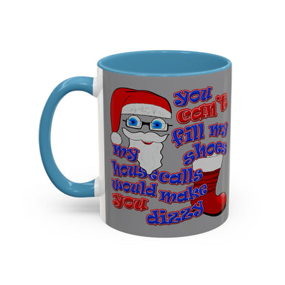 santa's shoes - Accent Mug (grey)