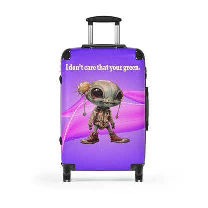 I don't care that your green - Suitcase (purple-pink wave)