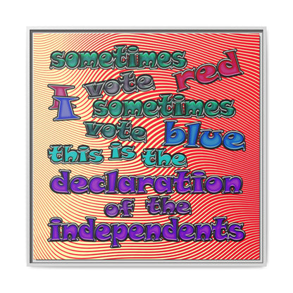 declaration of the independents - framed canvas art (yellow-orange wave)
