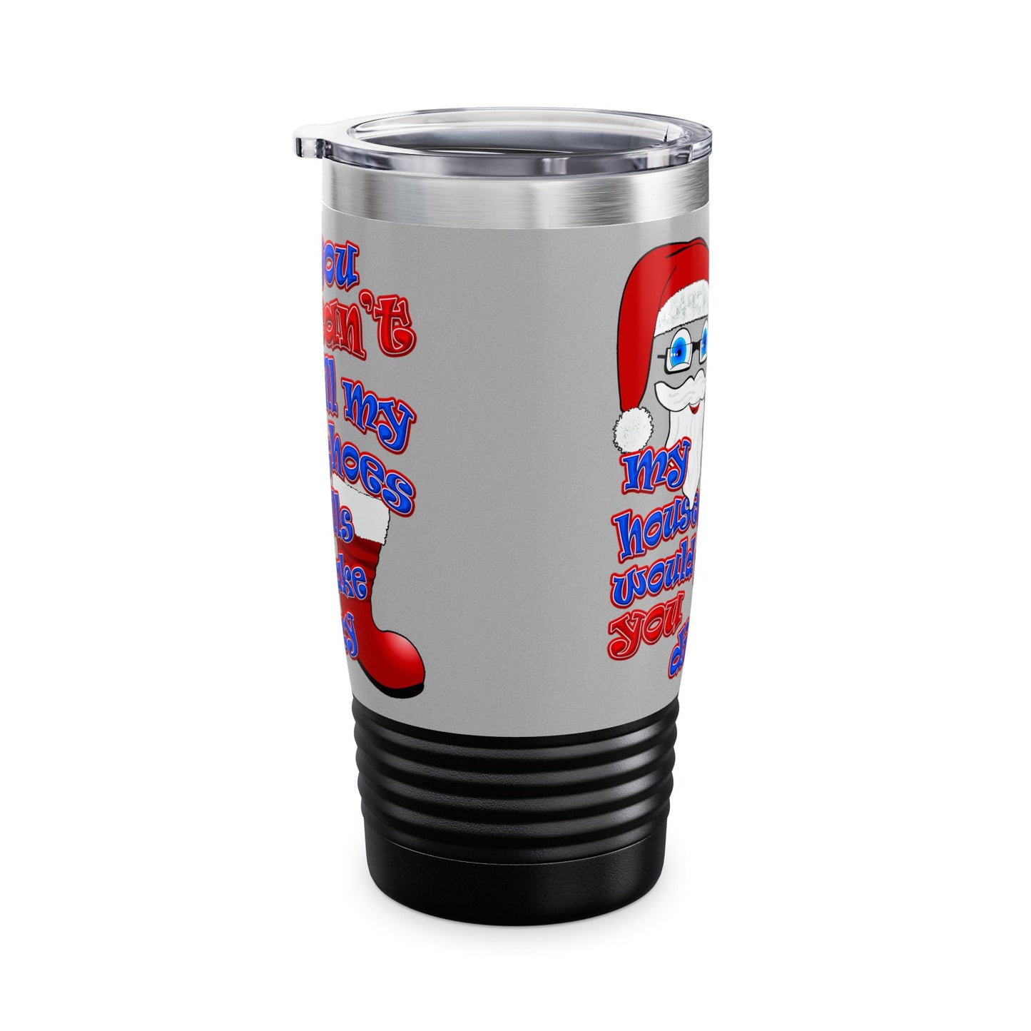 santa's shoes - Ringneck Tumbler, 20oz (light grey)