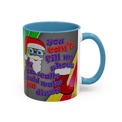 santa's shoes - Accent Mug (rainbow split)