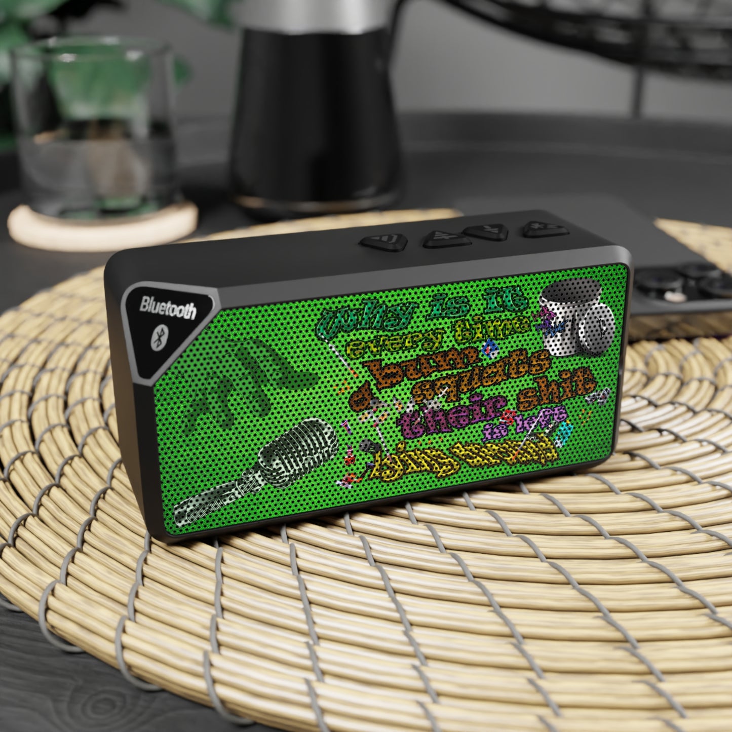 the bum's shit - Jabba Bluetooth Speaker (green turf)