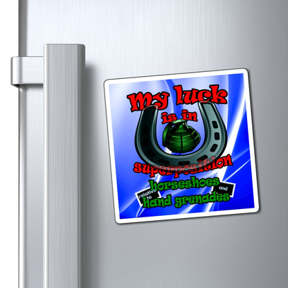 my luck - Magnets - (blue-white wave)