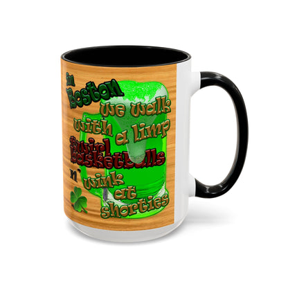 celtics logo - Accent Mug (butterscotch wood finish)