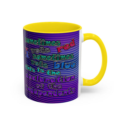 declaration of the independents - Accent Mug (purple wave)