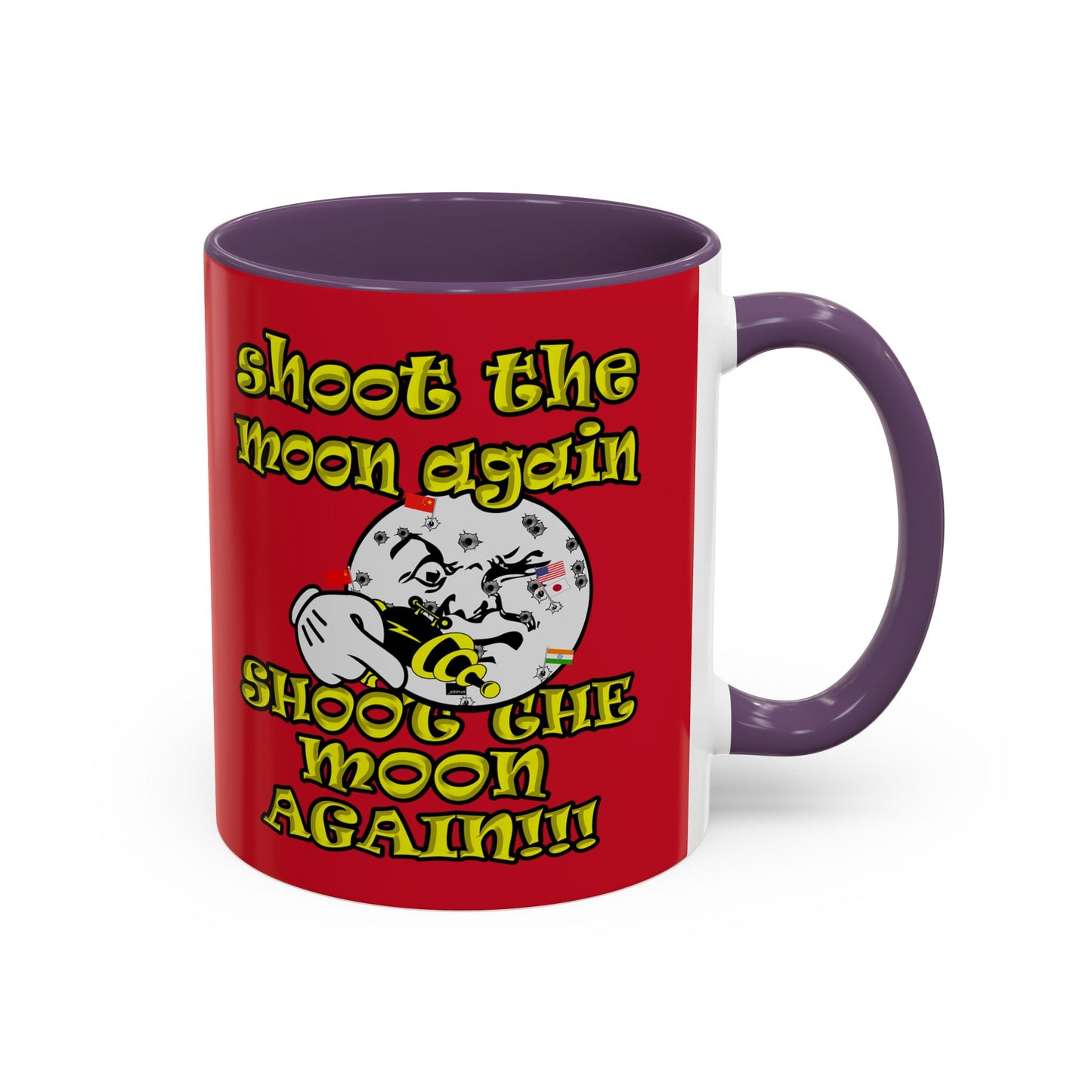 shoot the moon again - Accent Mug (dark red)