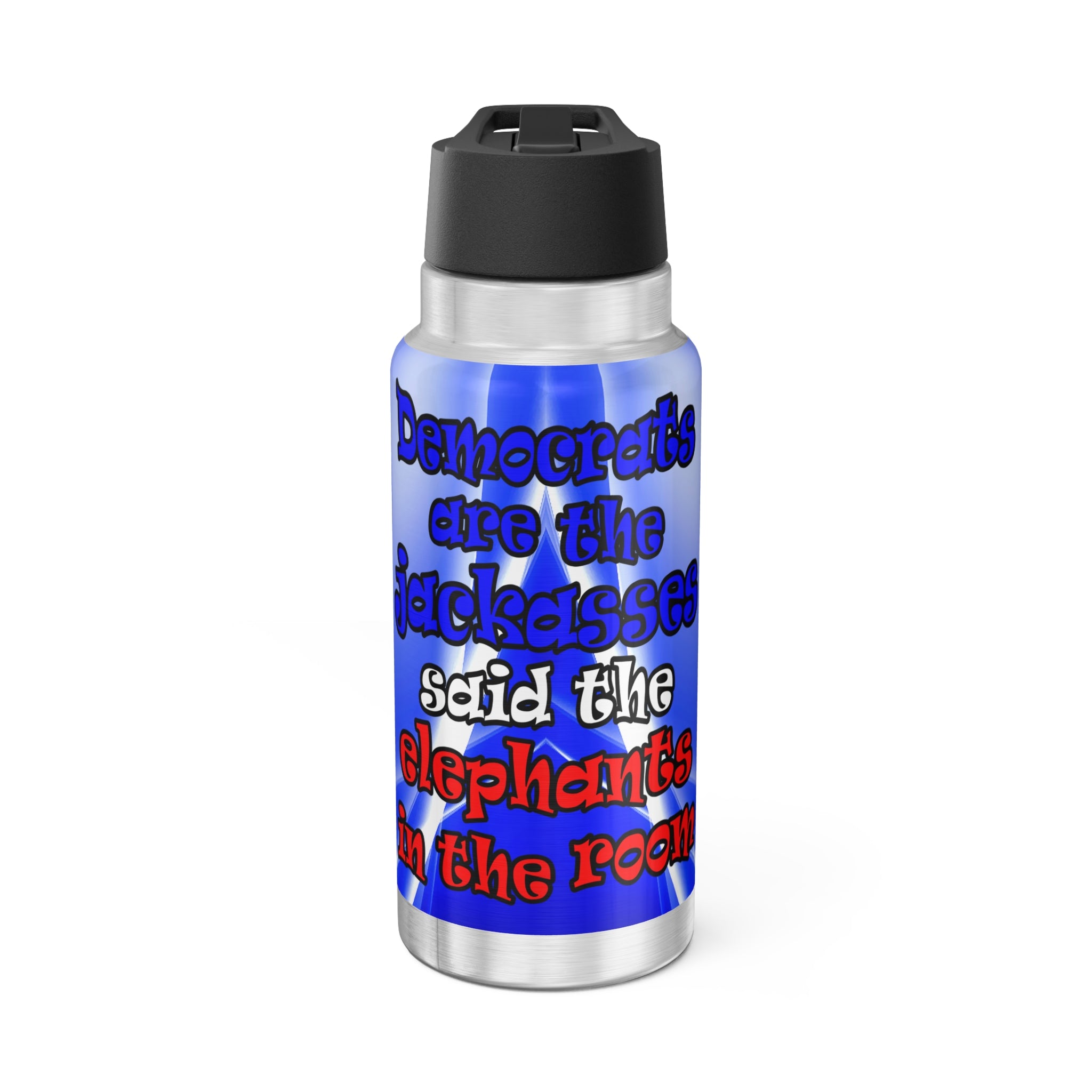 donkeys and elephants - Gator Tumbler, 32oz  (blue-white wave)