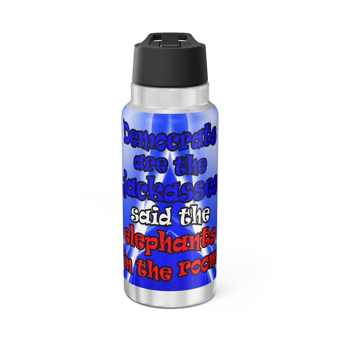donkeys and elephants - Gator Tumbler, 32oz  (blue-white wave)
