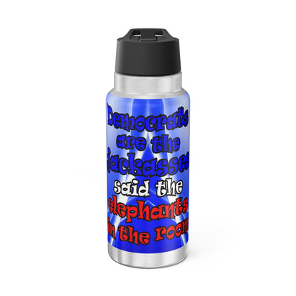 donkeys and elephants - Gator Tumbler, 32oz  (blue-white wave)