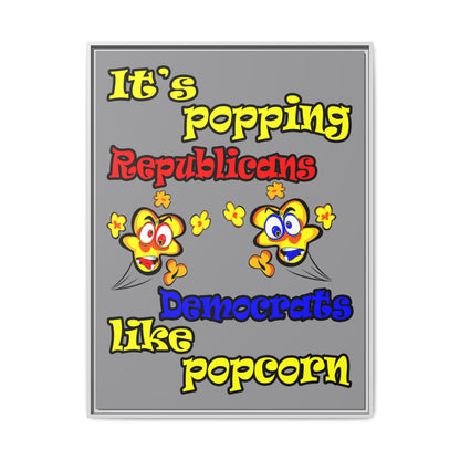 popping like popcorn - framed canvas art (grey)