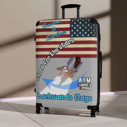 shoot for the stars - Suitcase (light grey)