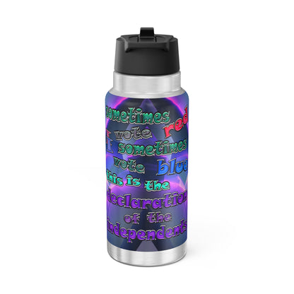 declaration of the independents - Gator Tumbler, 32oz  (grey-pink wave)