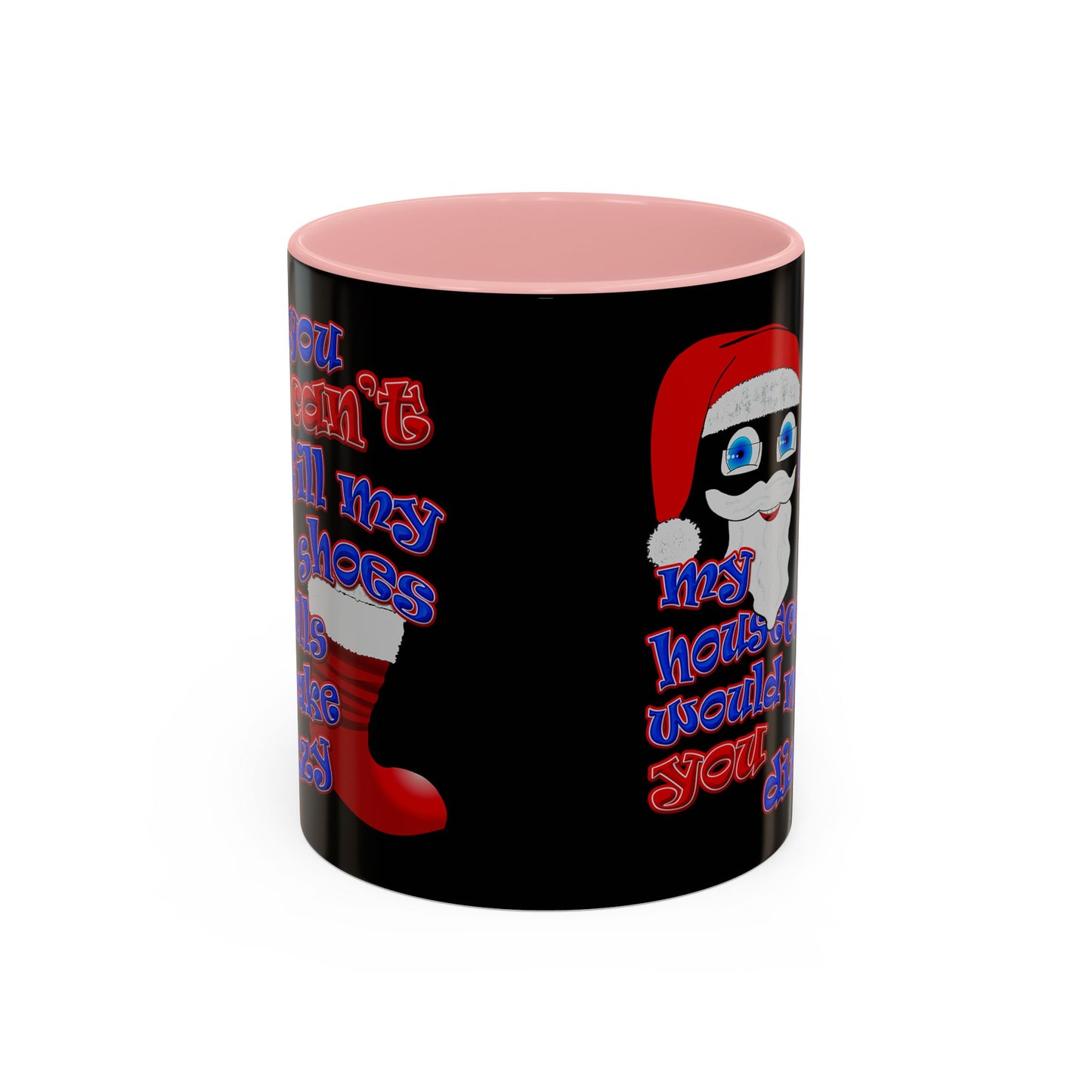 santa's shoes - Accent Mug (black)