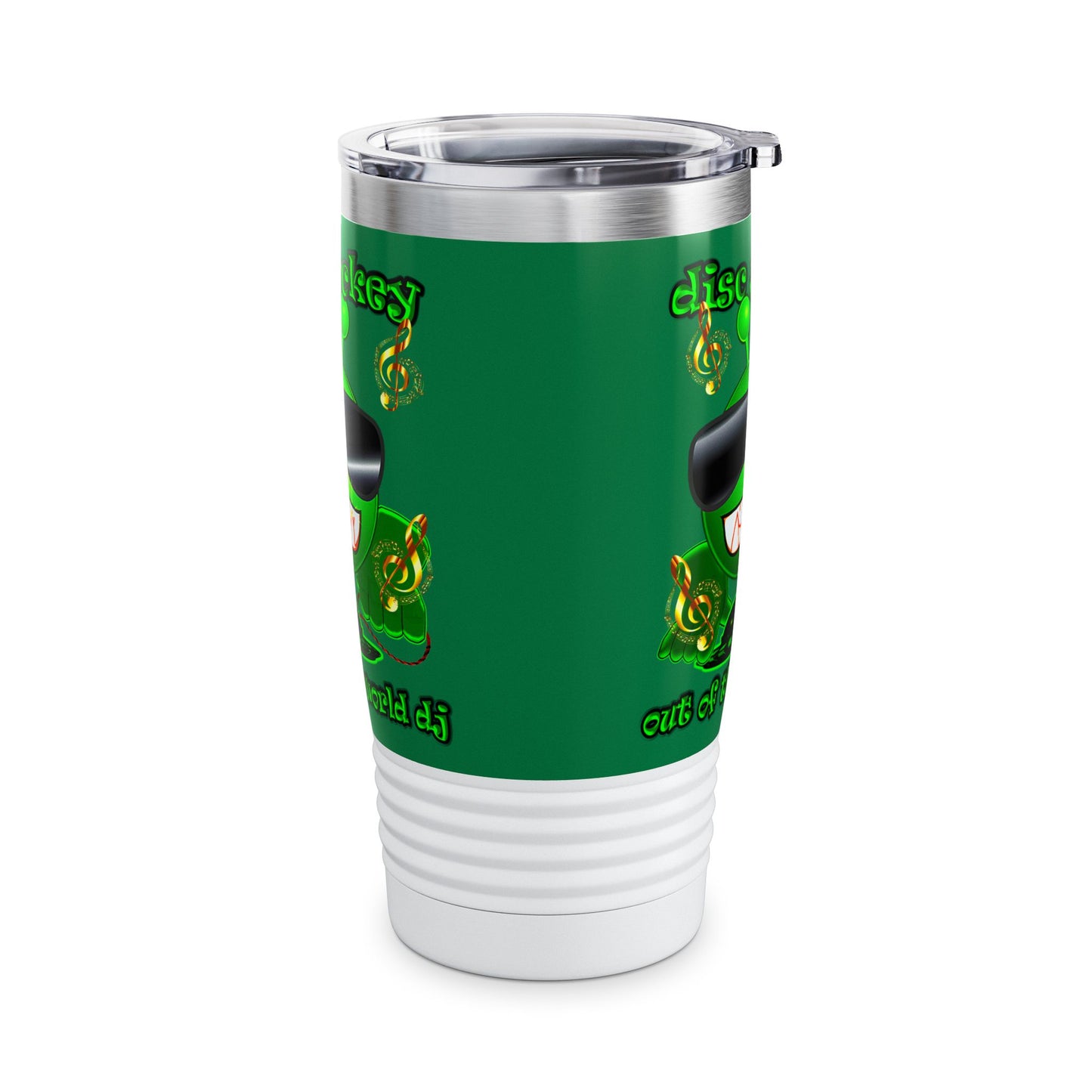 disc jockey - Ringneck Tumbler, 20oz (dark green)