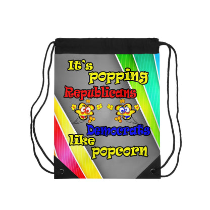 popping like popcorn - Drawstring Bag (rainbow split)