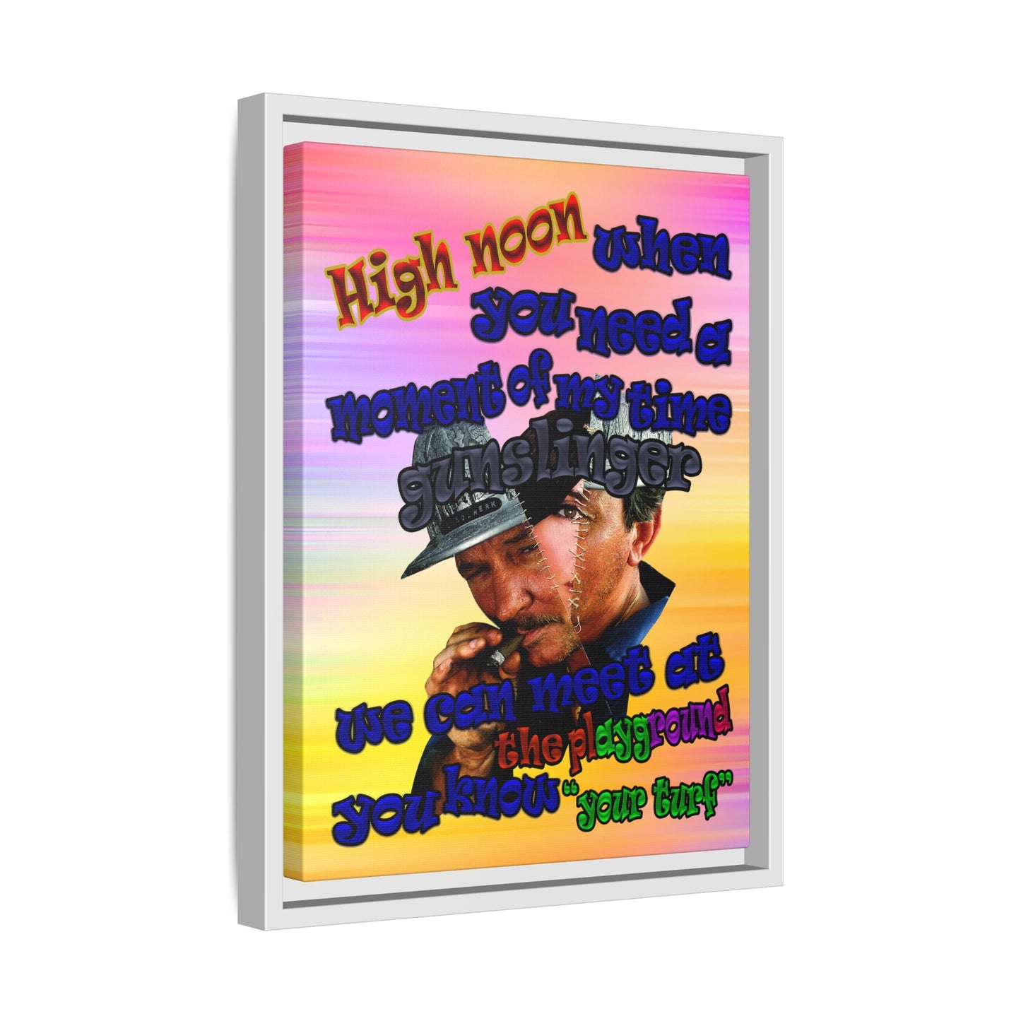 high noon - framed canvas art (color blur)