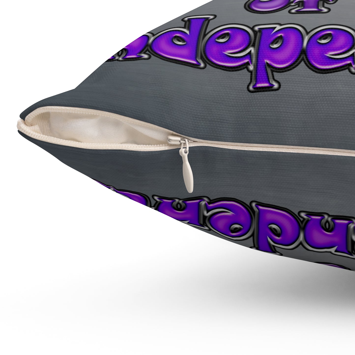 declaration of the independents - Spun Polyester Square Pillow - (grey-light grey)
