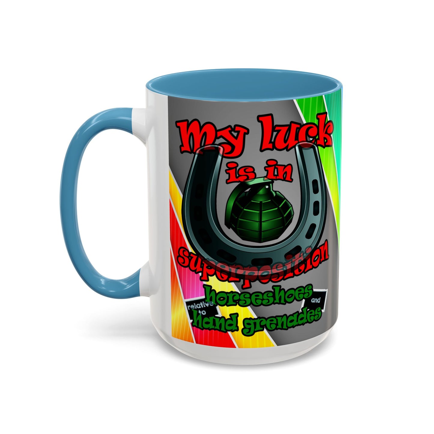 my luck - Accent Mug (rainbow split)
