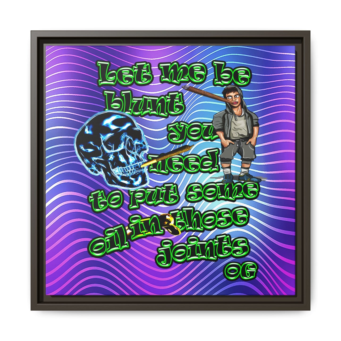 og - framed canvas art (purple wave)