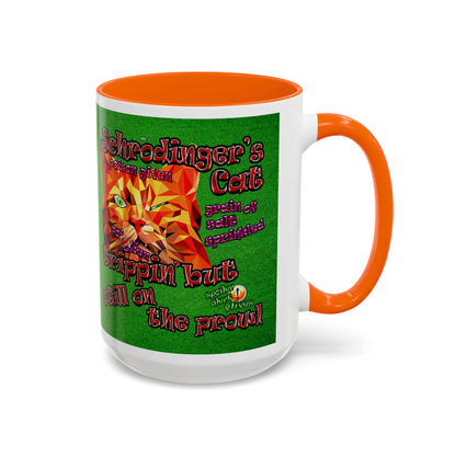 schrodinger's cat - Accent Mug (green turf)