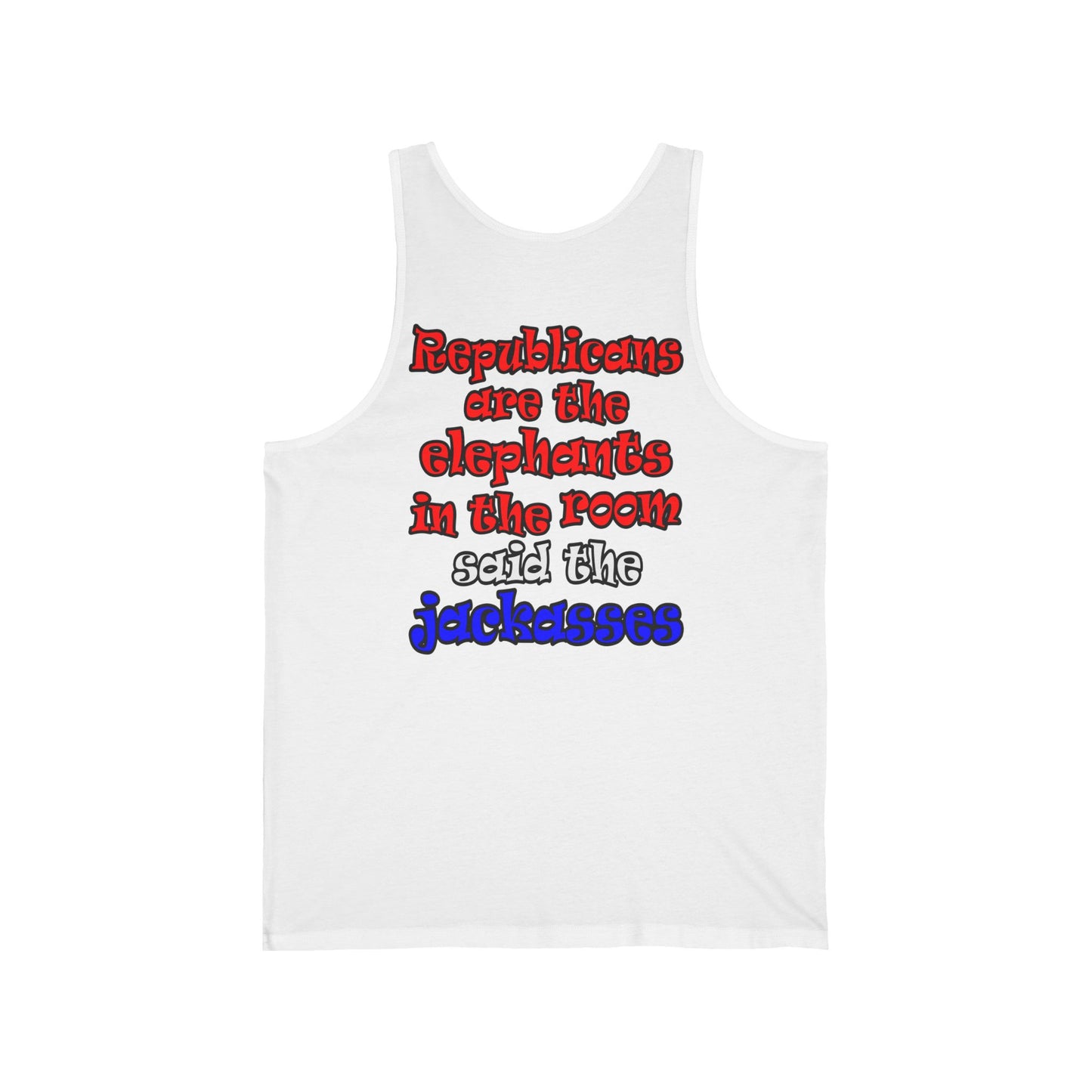 donkeys and elephants - Unisex Jersey Tank