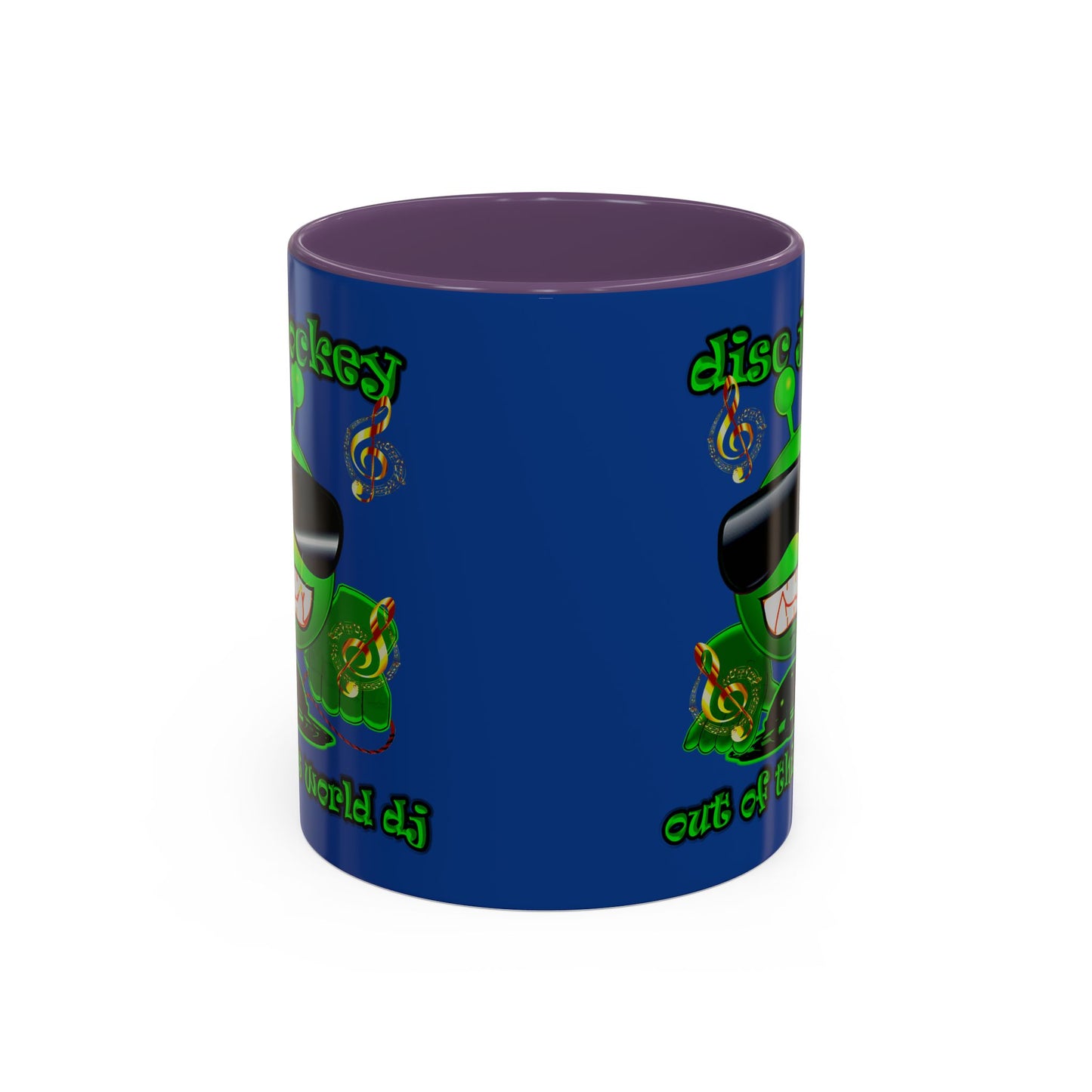 disc jockey - Accent Mug (dark blue)