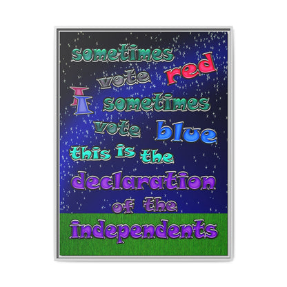 declaration of the independents - framed canvas art ('snoops' background)