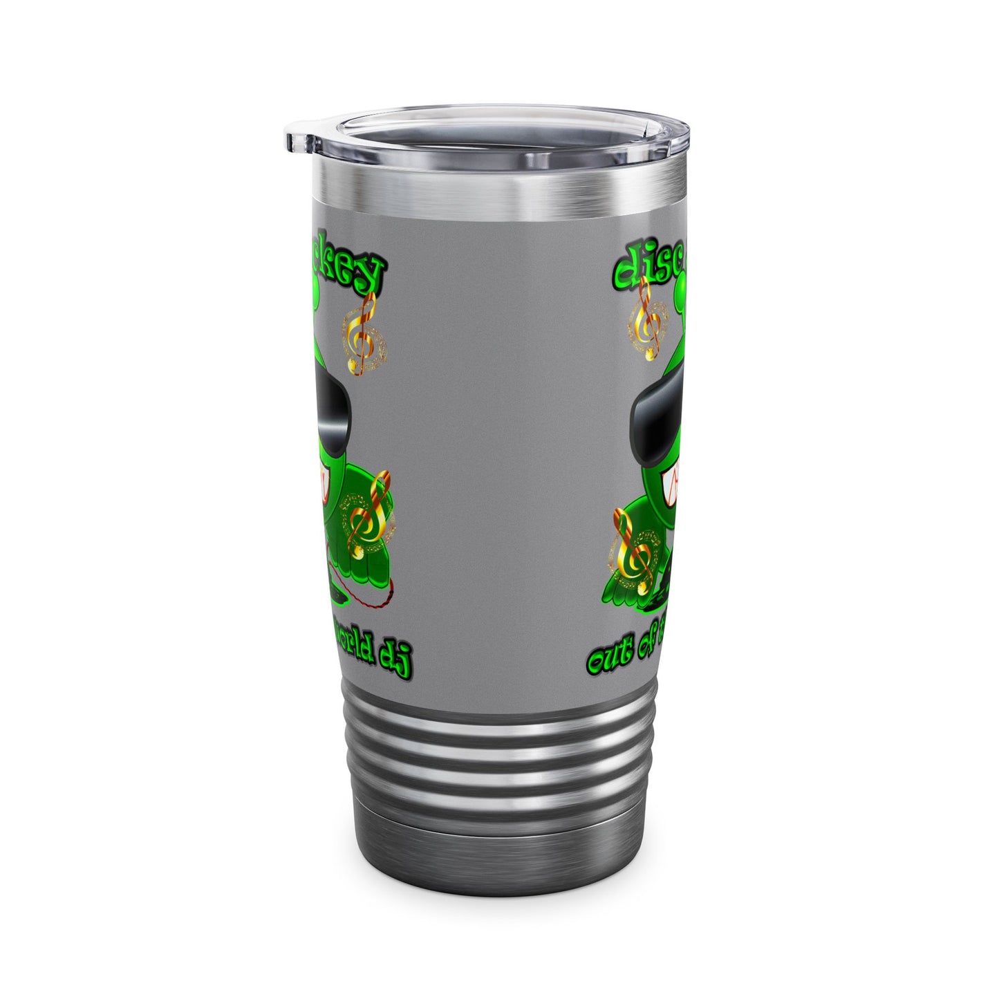 disc jockey - Ringneck Tumbler, 20oz (grey)