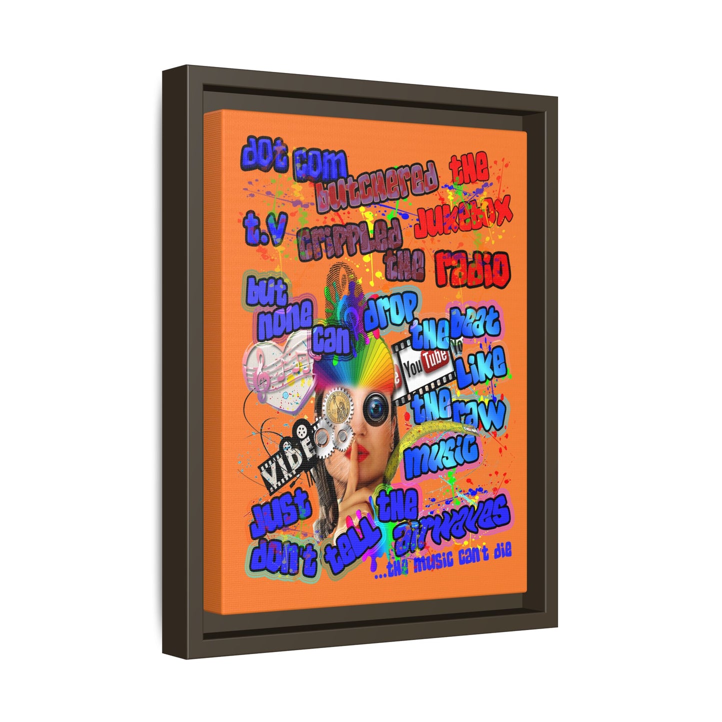 drop the beat - framed canvas art (crusta)