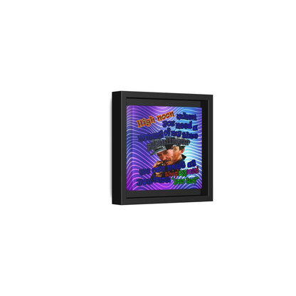 high noon - framed canvas art (purple wave)
