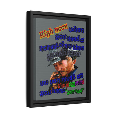 high noon - framed canvas art (dark grey)