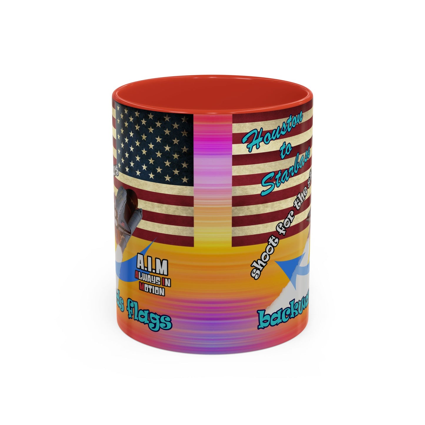 shoot for the stars - Accent Mug (color blur)