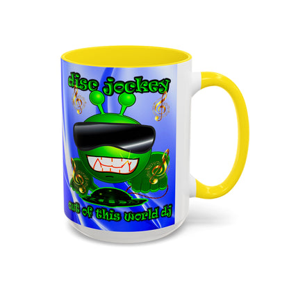 disc jockey - Accent Mug (blue-white wave)