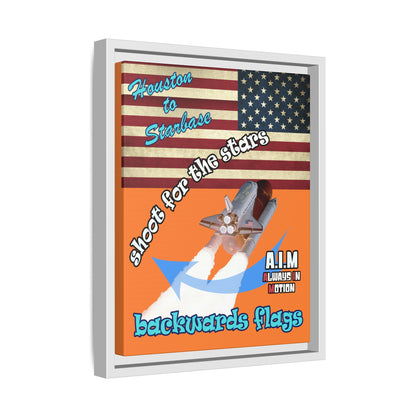shoot for the stars - framed canvas art (crusta)