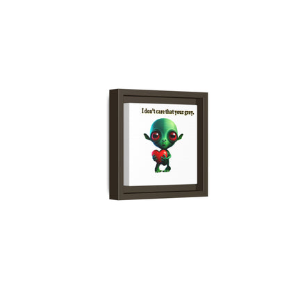 I don't care that your grey - framed canvas art (white)