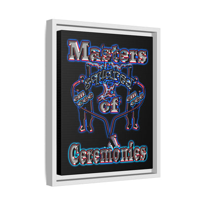 em cee squared - framed canvas art (black)